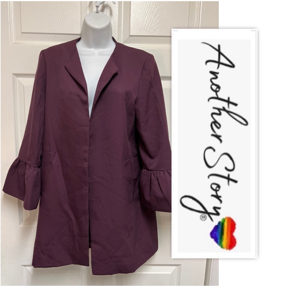 Another Story Bell Sleeve Open Blazer